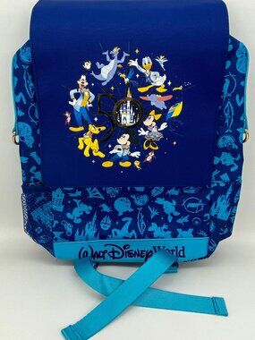 Disney World 50th Anniversary Backpack Blue Youth Celebration Park Bag NWOT